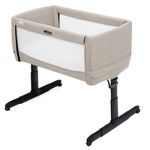 3in1 co-sleeper, travel cot and bassinet Roomie Go usable from birth -9 kg incl. mattress, carrycot & harness system - Clay