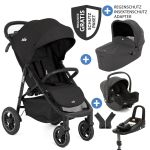 4in1 baby carriage set Litetrax Pro Air up to 22 kg load capacity with pneumatic tires, push bar storage compartment, i-Snug 2 infant car seat, Ramble carrycot, adapter, Isofix base & accessories package - Shale