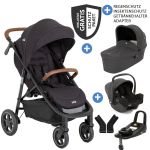 4in1 baby carriage set Mytrax Pro up to 22 kg load capacity with telescopic push bar, cup holder, i-Snug 2 infant car seat, Ramble carrycot, adapter, Isofix base & accessories package - Shale