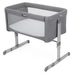 Roomie side & travel cot incl. mattress & carry bag - Gray Flanel