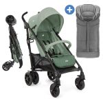 Buggy & pushchair Brisk LX up to 22 kg load capacity with reclining function, one-hand folding incl. 3M footmuff - Laurel