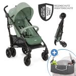 Buggy & pushchair Brisk LX up to 22 kg load capacity with reclining function, one-hand folding incl. Hug it! organizer, insect screen & rain cover - Laurel