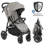 Buggy & pushchair Litetrax Pro Air up to 22 kg load capacity with pneumatic tires, pusher storage compartment incl. insect screen & rain cover - Pebble