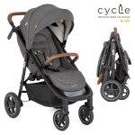 Buggy & pushchair Mytrax Pro up to 22 kg load capacity with telescopic push bar, cup holder & rain cover - Cycle Collection - Shell Gray