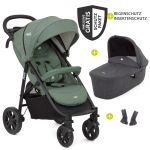 Kombi-Kinderwagen Litetrax 4 mit Schieber-Ablagefach,Babywanne, Adapter & Zubehör Paket - Laurel