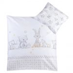 Bed linen 80 x 80 cm - bunny & owl white