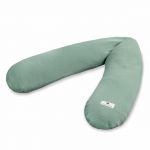 Nursing pillow micro bead filling incl. cover 190 cm - muslin - green