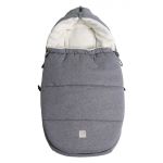 Fleece footmuff Jersey Hood for infant carriers and bassinets - Dark Grey
