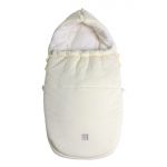 Fleece footmuff Jersey Hood for infant carriers and bassinets - Vanilla Ice