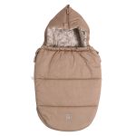 Jersey footmuff Small Hooded for infant car seats and carrycots - Butternut