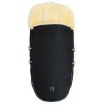 Love the Nature lambskin footmuff for baby carriages, buggies & bike trailers - Black