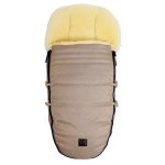 Love the Nature lambskin footmuff for baby carriages, buggies & bike trailers - Sand Melange