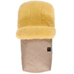 Natura lambskin footmuff for baby carriages and buggies - Sand Melange