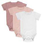 Baby bodysuit short sleeve OEKO-TEX® 3-pack - Rose - size 98