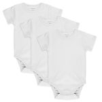 Baby bodysuit short sleeve OEKO-TEX® 3-pack - White - Size 98