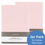 Fitted sheet 2 pack for small mattresses 40 x 90 cm - Pink