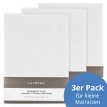 Spannbetttuch 3er Pack für kleine Matratzen 40 x 90 cm - Weiß
