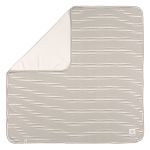 Babydecke Interlock Blanket 80 x 80 cm - Striped Grey / Anthracite