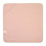 Hooded towel Muslin 90 x 90 cm - Powder Pink