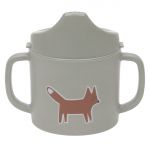 Double handle sippy cup - Little Forest Fox - Olive