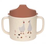 Double handle sippy cup - Tiny Farmer - Sheep & Goose