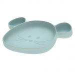 Silicone Eating Plate - Little Chums Mouse - Blue