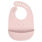 Silicone Bib - Little Chums Mouse - Rose