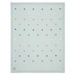 Strick-Kuscheldecke aus Bio-Baumwolle 80 x 110 cm - Dots - Light Mint