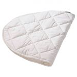 Organic cotton mattress pad for cradle Classic 48 x 79 cm - White