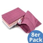 Mull-Waschhandschuh 8er Pack 15 x 20 cm - Orchidee / Puder