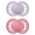 Pacifier 2 Pack Original Pure - Silicone 6-16 M - Pink & Purple