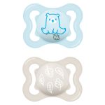 Pacifier 2-pack Supreme - Silicone 0-6 M - Blue