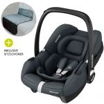 Babyschale CabrioFix i-Size ab Geburt - 12 Monate (40-75 cm) inkl. Autositz-Schutzunterlage - Essential Graphite