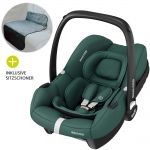Babyschale CabrioFix i-Size ab Geburt - 12 Monate (40-75 cm) inkl. Autositz-Schutzunterlage - Essential Green
