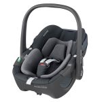 Pebble 360 i-Size swivel infant car seat from birth - 15 months (40 cm - 83 cm) ClimaFlow, Easy-in harness system & G-Cell side impact technology - Essential Graphite