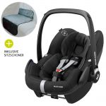 Babyschale Pebble Pro i-Size ab Geburt - 12 Monate (45-75 cm) inkl. Autositz-Schutzunterlage - Essential Black
