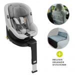 Reboarder-Kindersitz Mica i-Size 360° Geburt-4 Jahre (40-105 cm) Isofix-Basis, Sitzschoner, Organizer - Authentic Grey