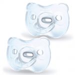 Pacifier Soft Silicone DUO 6-18 M - Light Blue