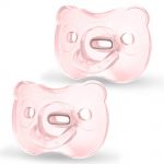 Pacifier Soft Silicone DUO 6-18 M - Light Pink