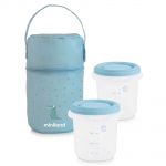 3-piece storage container set incl. insulated bag - Pack 2 Go 250 ml - Azure