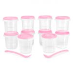 Storage container 10 pack + 2 spoons 250 ml - Rose