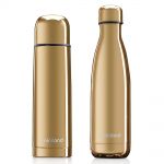 Edelstahl-Isolierflasche 2er Pack Deluxe Thermos - myBaby&me 500 ml - Gold