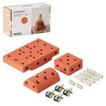 14-piece building set starter set Modu Playsystem Curiosity from 0 - 6 years - Burnt Orange / Dusty Green