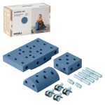 14-piece building set starter set Modu Playsystem Curiosity from 0 - 6 years - Deep Blue / Sky Blue