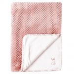 Baby blanket Super Soft - Bunny Lapidou 75 x 100 cm - Old Pink White