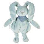 Cuddly toy Glow in the dark scarf 36 cm - Lapidou rabbit - Light Blue