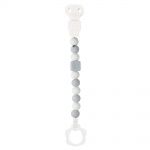 Pacifier chain Lapidou with silicone balls - Grey White