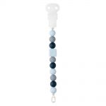 Pacifier chain with silicone beads - Navy