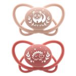 Eco pacifier 2-pack My Butterfly - silicone 5-18 M - from renewable resources - Red