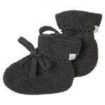 Organic Cotton Knitted Shoe Nelson - Dark Gray Melange - Size One Size